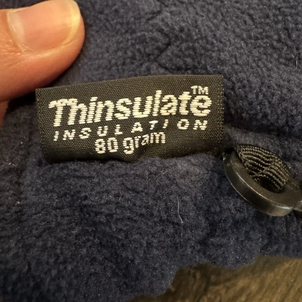 Thinsulate Insulation 80gm Dark Blue Fleece Winter Gloves Unisex M-L Snow Ski